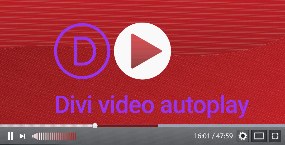 Divi video autoplay : lancer la vidéo au chargement de la page